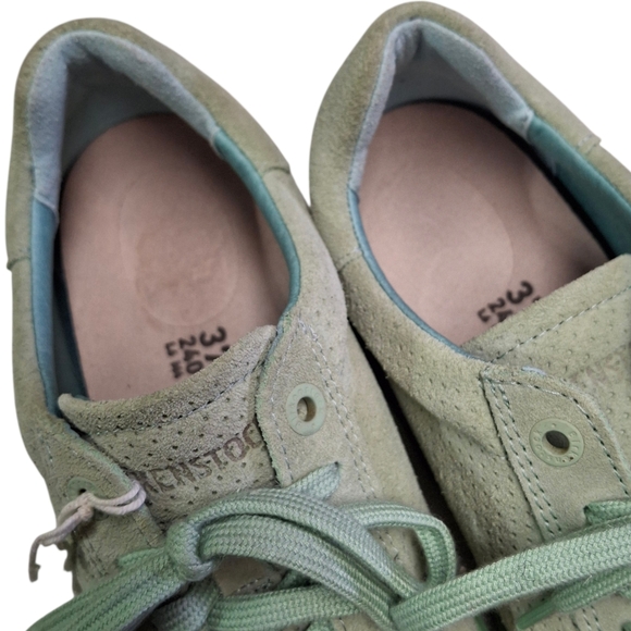 Birkenstock Bend Low Lace-Up Suede Matcha Green Sneakers Women Size 6 - Picture 13 of 16
